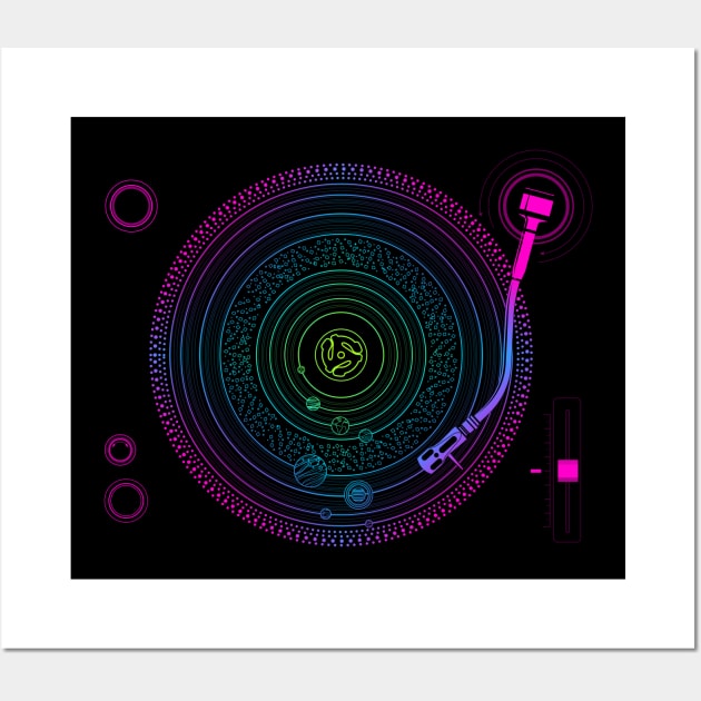 Space DJ Turntable Wall Art by Vector Deluxe